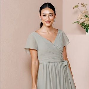 Revelry Eucalyptus Bridesmaid Dress